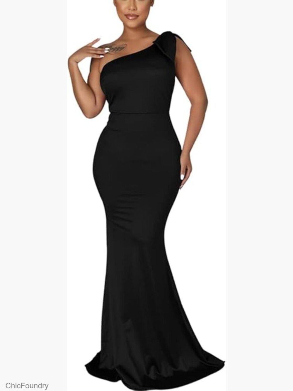 Sleeveless One Shoulder Bodycon Mermaid Maxi Dress Long Formal Cocktail Party